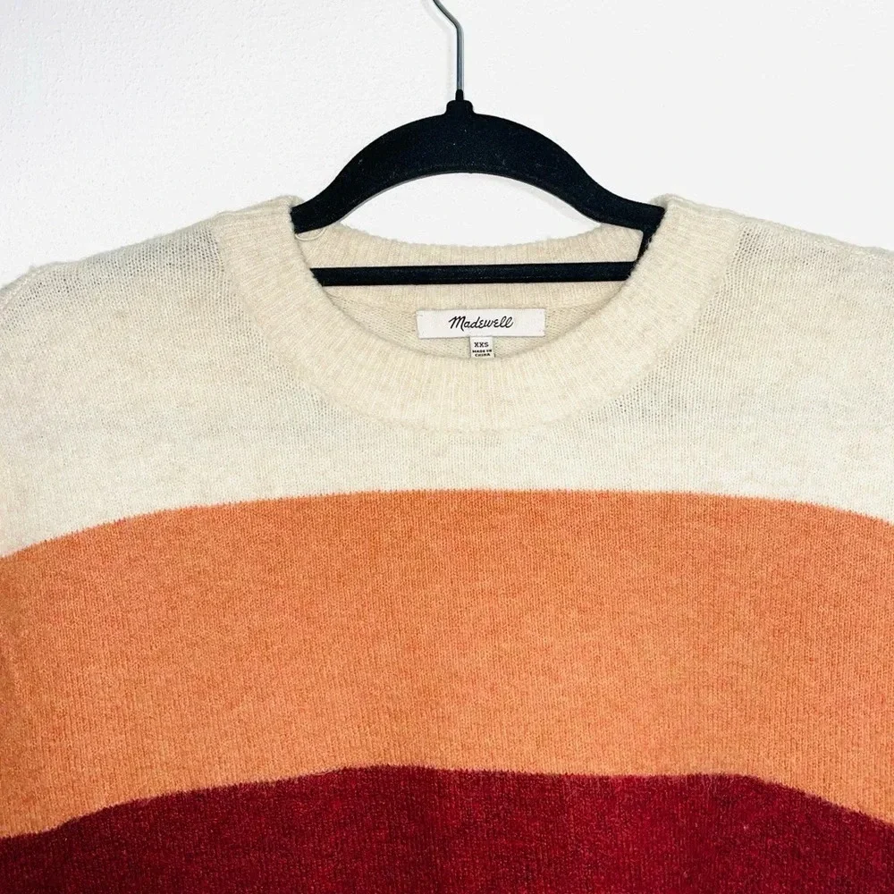 Madewell Crofton Retro Striped Pullover Sweater in Coziest Yarn XXsmall Women’s